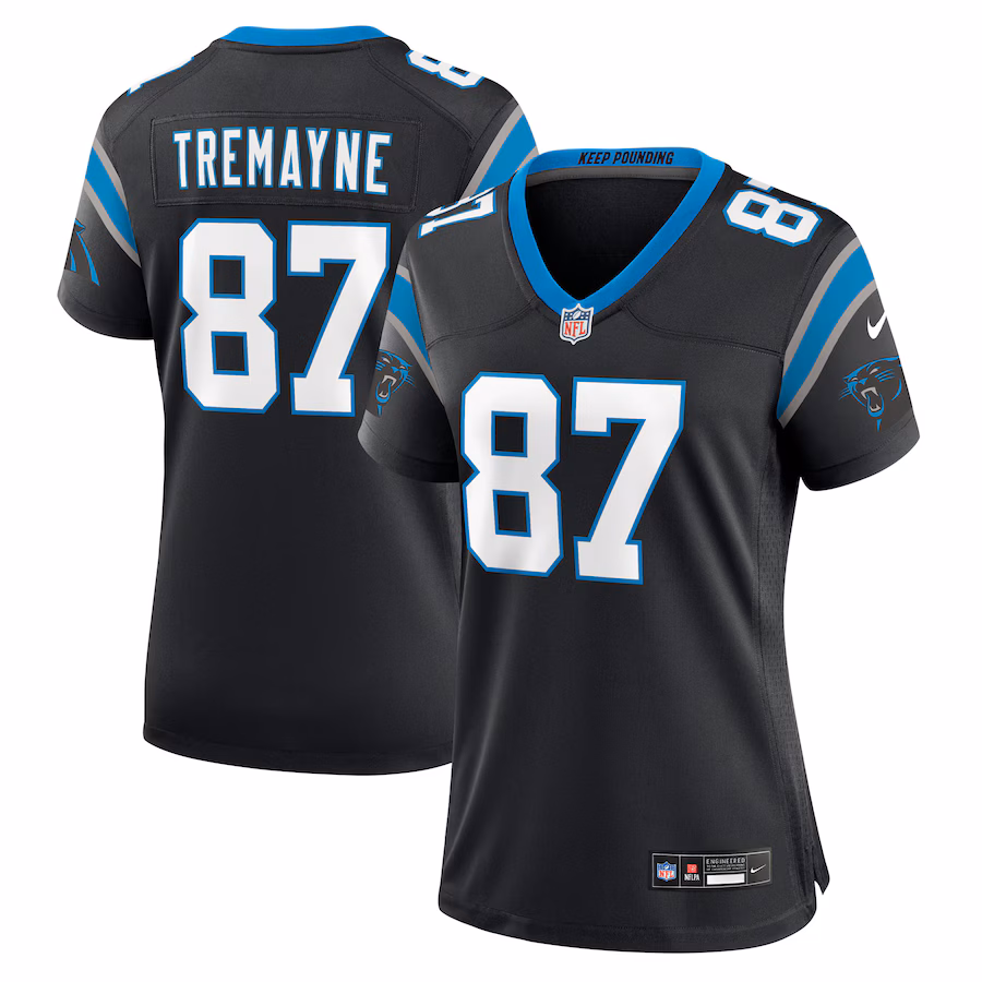 Women's Carolina Panthers Brycen Tremayne Nike Black Team Game Jersey - ujerseystore