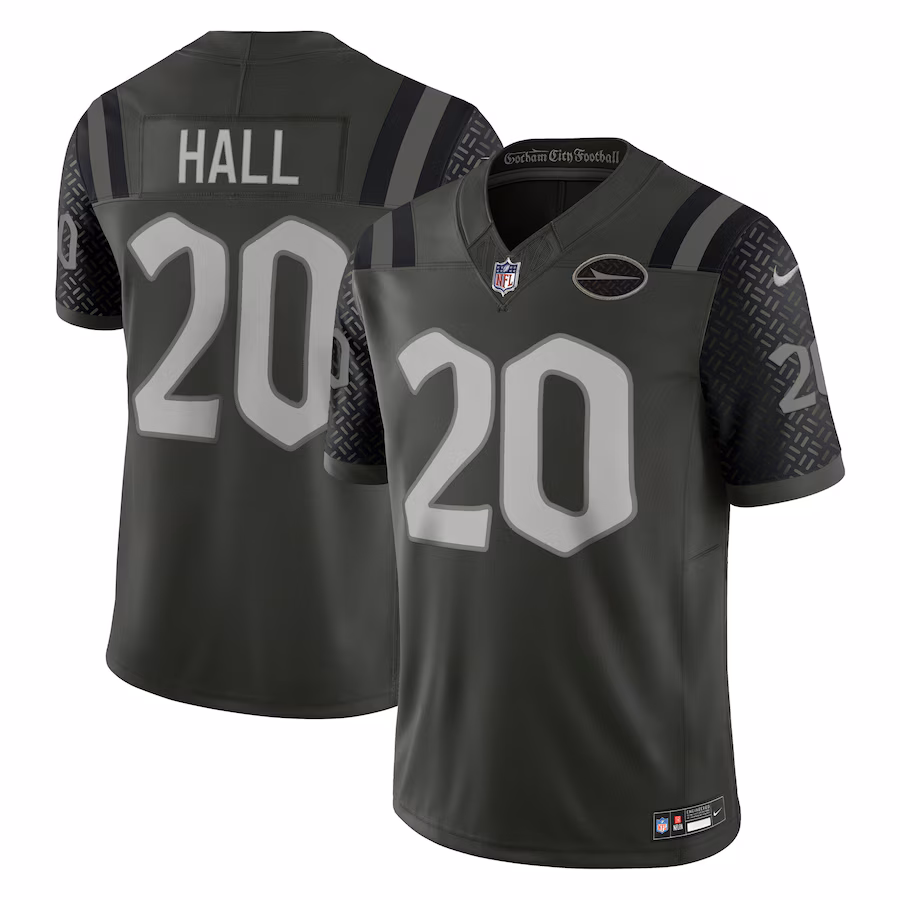 Men's New York Jets Breece Hall Nike Gotham Green 2025 Rivalries Collection Limited Jersey - ujerseystore