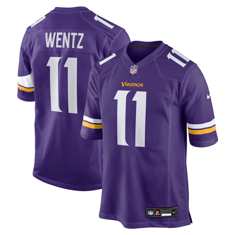 Men's Minnesota Vikings Carson Wentz Nike Purple Team Game Jersey - ujerseystore