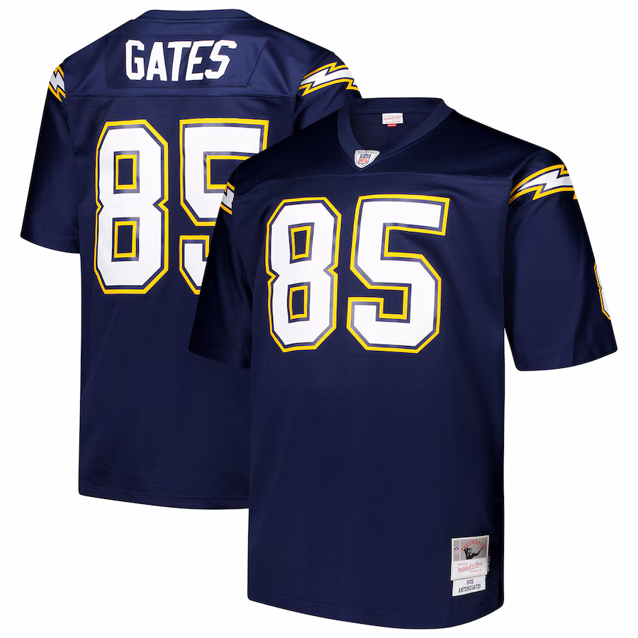 Men's Los Angeles Chargers Antonio Gates Mitchell & Ness Navy Big & Tall 2006 Team Legacy Retired Player Jersey - ujerseystore
