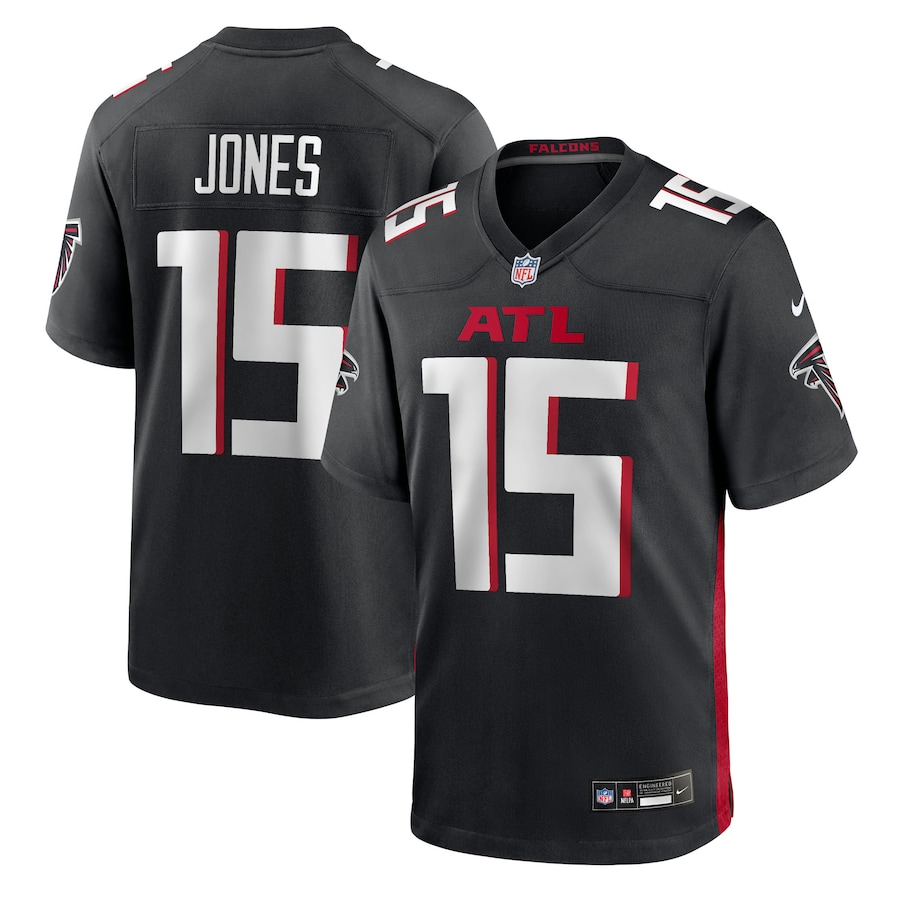 Men's Atlanta Falcons Emory Jones Nike Black Team Game Jersey - ujerseystore