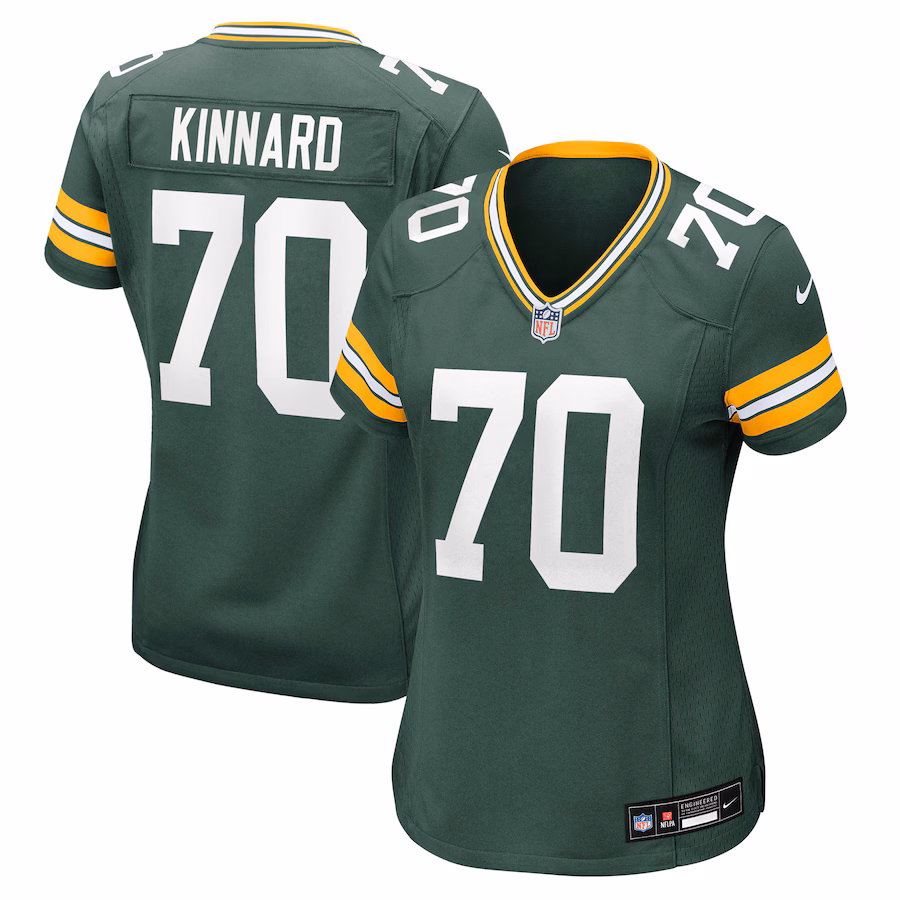 Women's Green Bay Packers Darian Kinnard Nike Green Team Game Jersey - ujerseystore