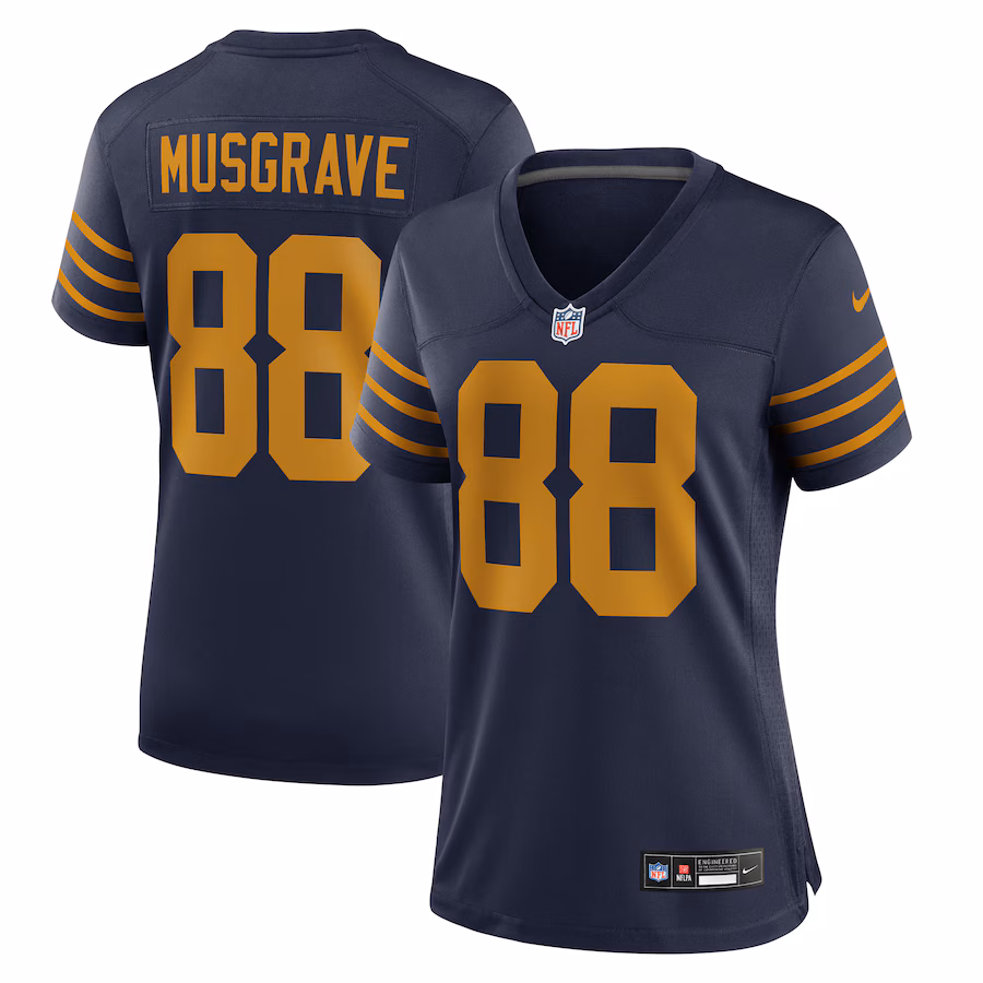 Women's Green Bay Packers Luke Musgrave Nike Navy The 1923 Classic Game Jersey - ujerseystore