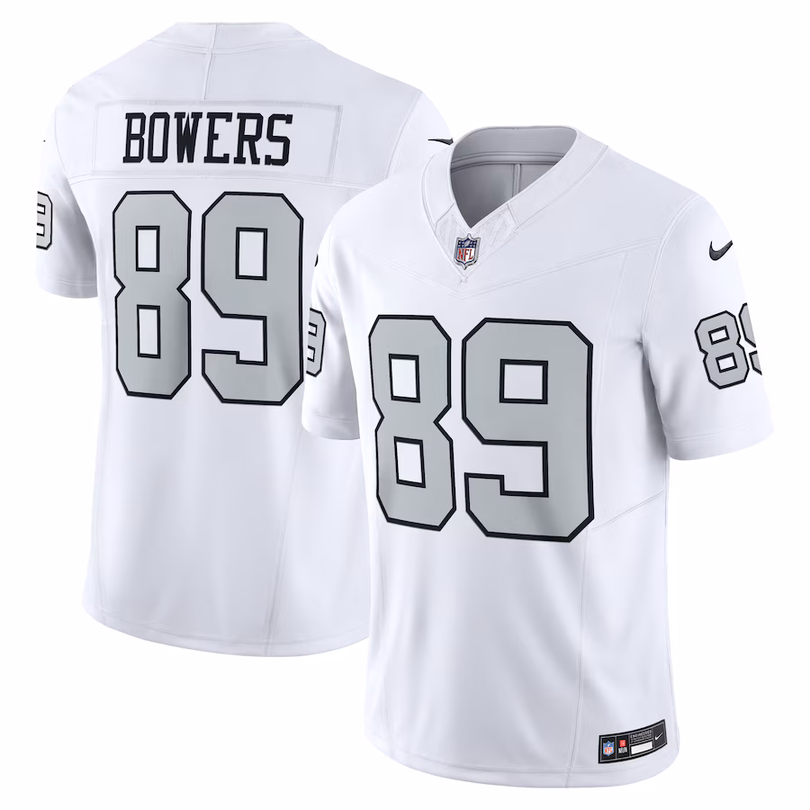 Men's Las Vegas Raiders Brock Bowers Nike White Alternate Vapor F.U.S.E. Limited Jersey - ujerseystore