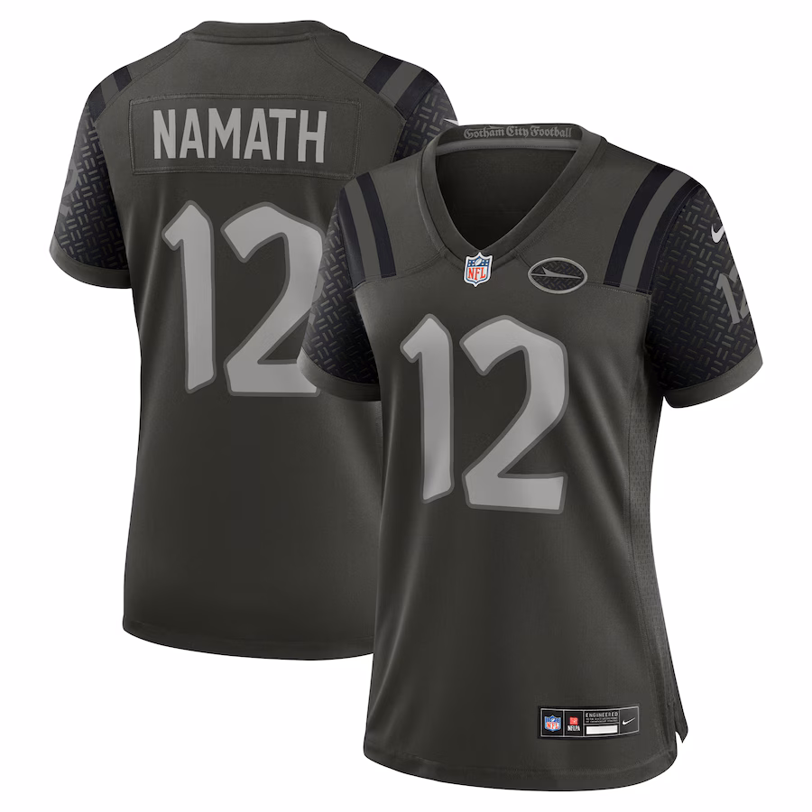 Women's New York Jets Joe Namath Nike Gotham Green 2025 Rivalries Collection Retired Player Game Jersey - ujerseystore