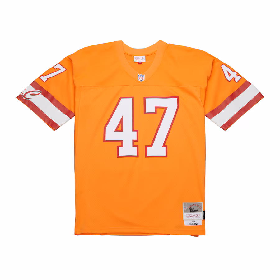 Men's Tampa Bay Buccaneers John Lynch Mitchell & Ness Orange 1993 Legacy Replica Jersey - ujerseystore