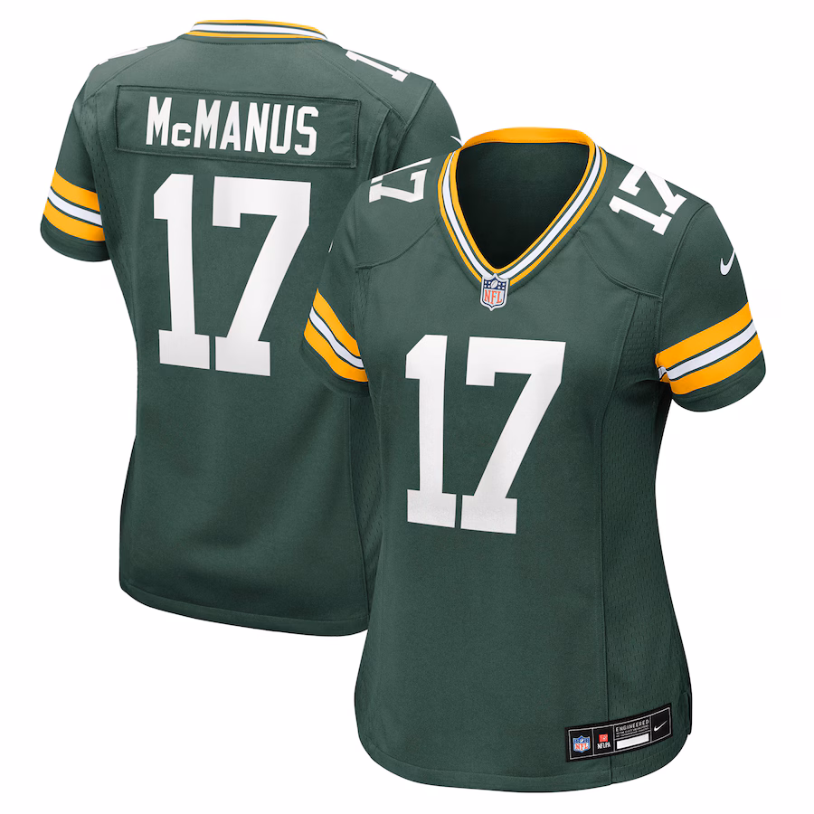 Women's Green Bay Packers Brandon McManus Nike Green Team Game Jersey - ujerseystore