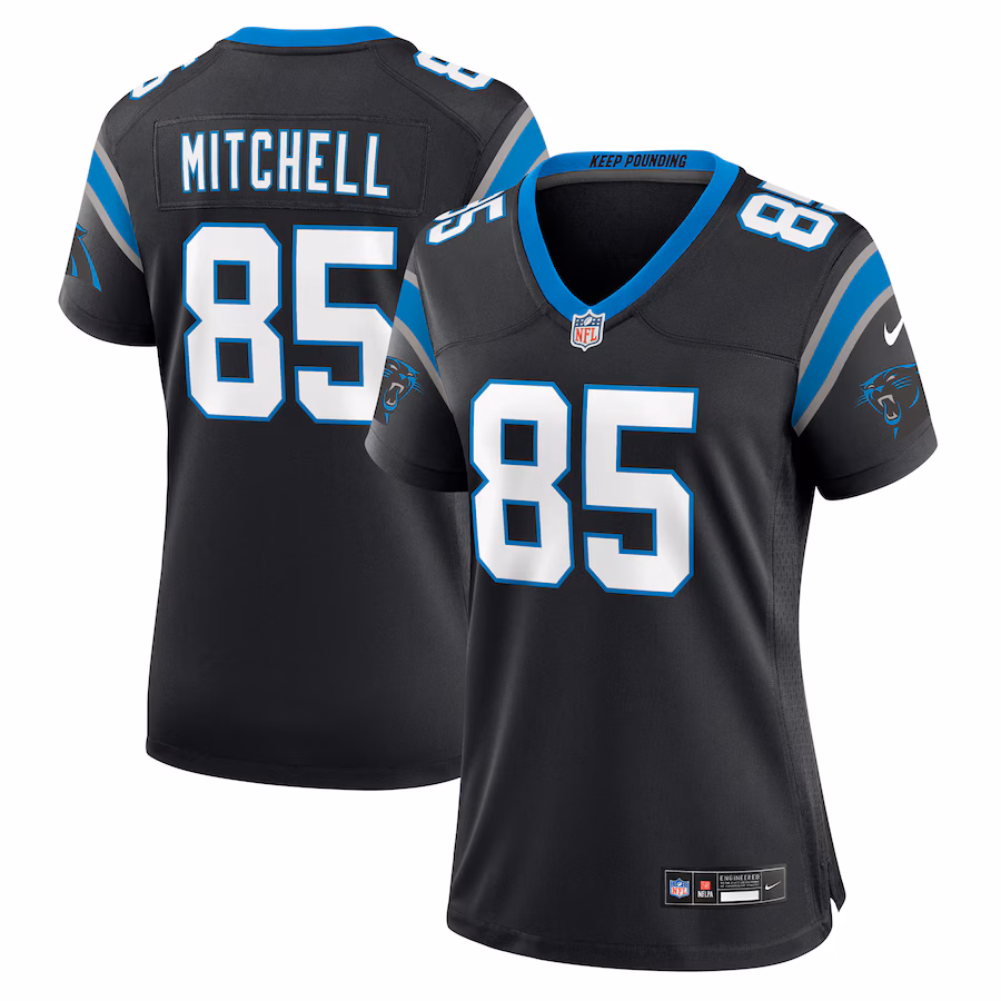 Women's Carolina Panthers James Mitchell Nike Black Team Game Jersey - ujerseystore