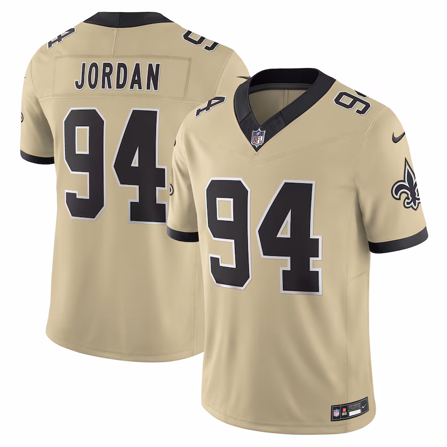 Men's New Orleans Saints Cameron Jordan Nike Gold Alternate Gameday Golds Alternate Vapor F.U.S.E. Limited Jersey - ujerseystore
