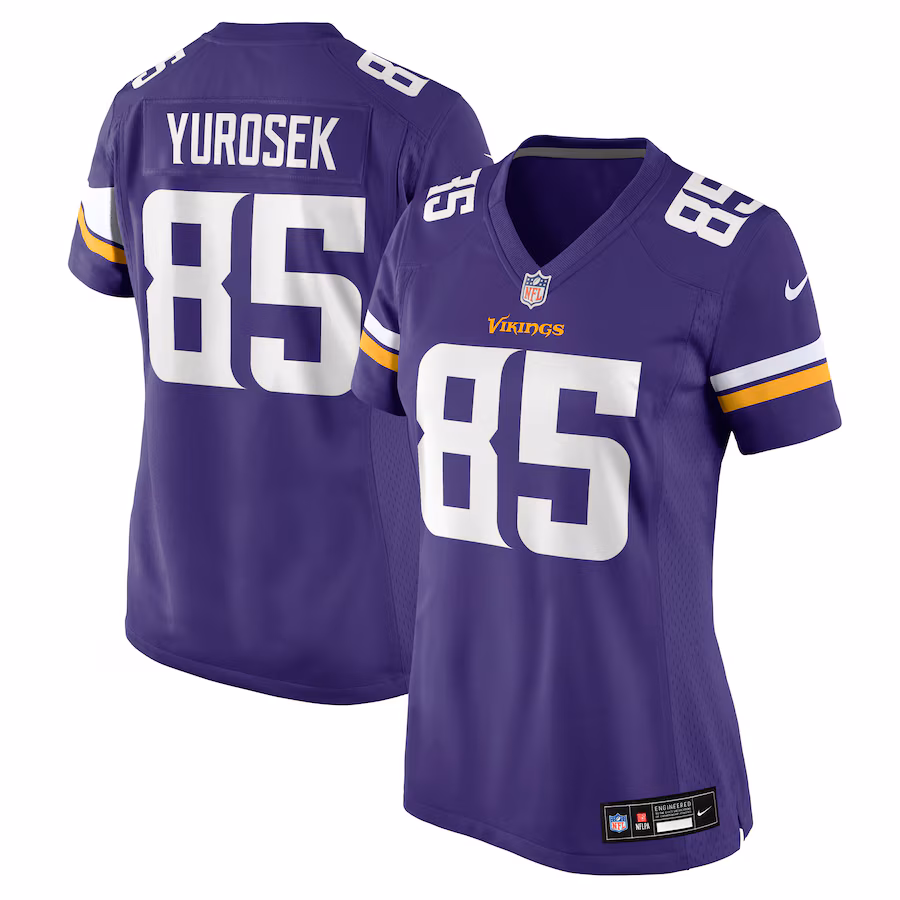 Women's Minnesota Vikings Ben Yurosek Nike Purple Team Game Jersey - ujerseystore