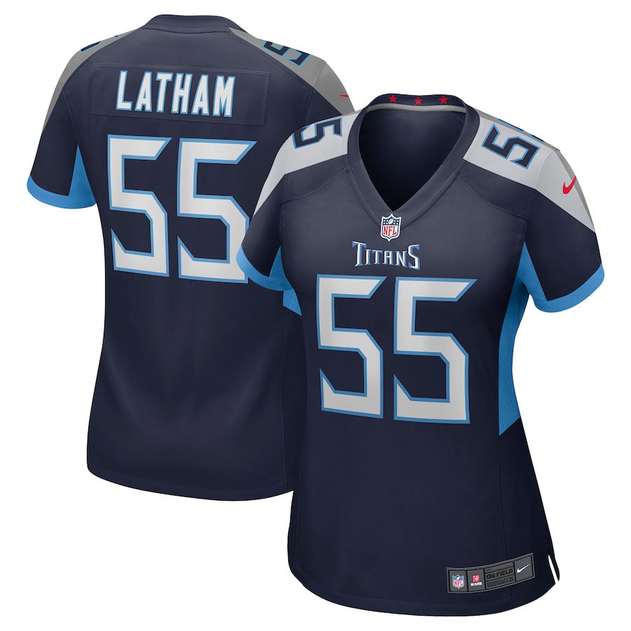 Women's Tennessee Titans JC Latham Nike Navy Alternate Game Jersey - ujerseystore