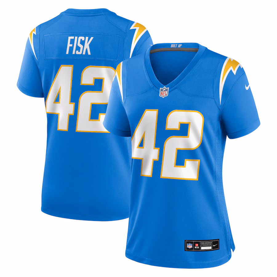 Women's Los Angeles Chargers Tucker Fisk Nike Powder Blue Team Game Jersey - ujerseystore