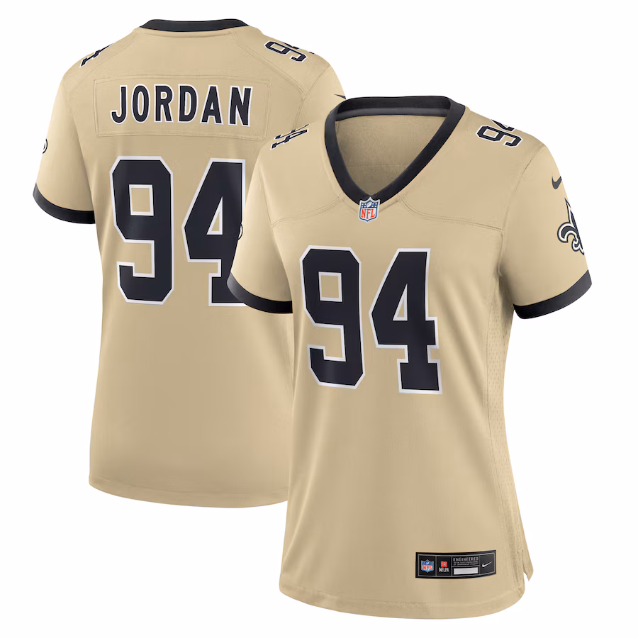 Women's New Orleans Saints Cameron Jordan Nike Gold Gameday Golds Alternate Game Player Jersey - ujerseystore