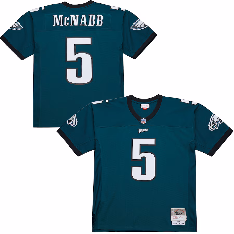 Men's Philadelphia Eagles Donovan McNabb Mitchell & Ness Midnight Green 1999 Legacy Replica Jersey - ujerseystore