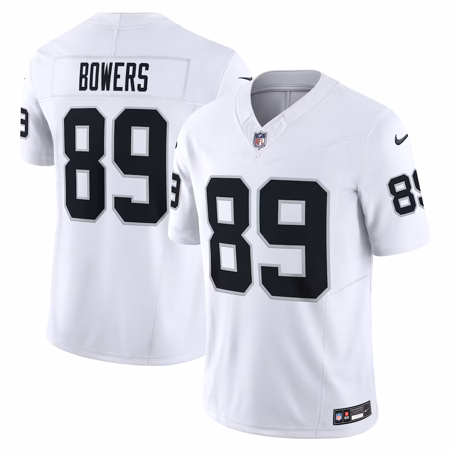 Men's Las Vegas Raiders Brock Bowers Nike White Vapor F.U.S.E. Limited Jersey - ujerseystore