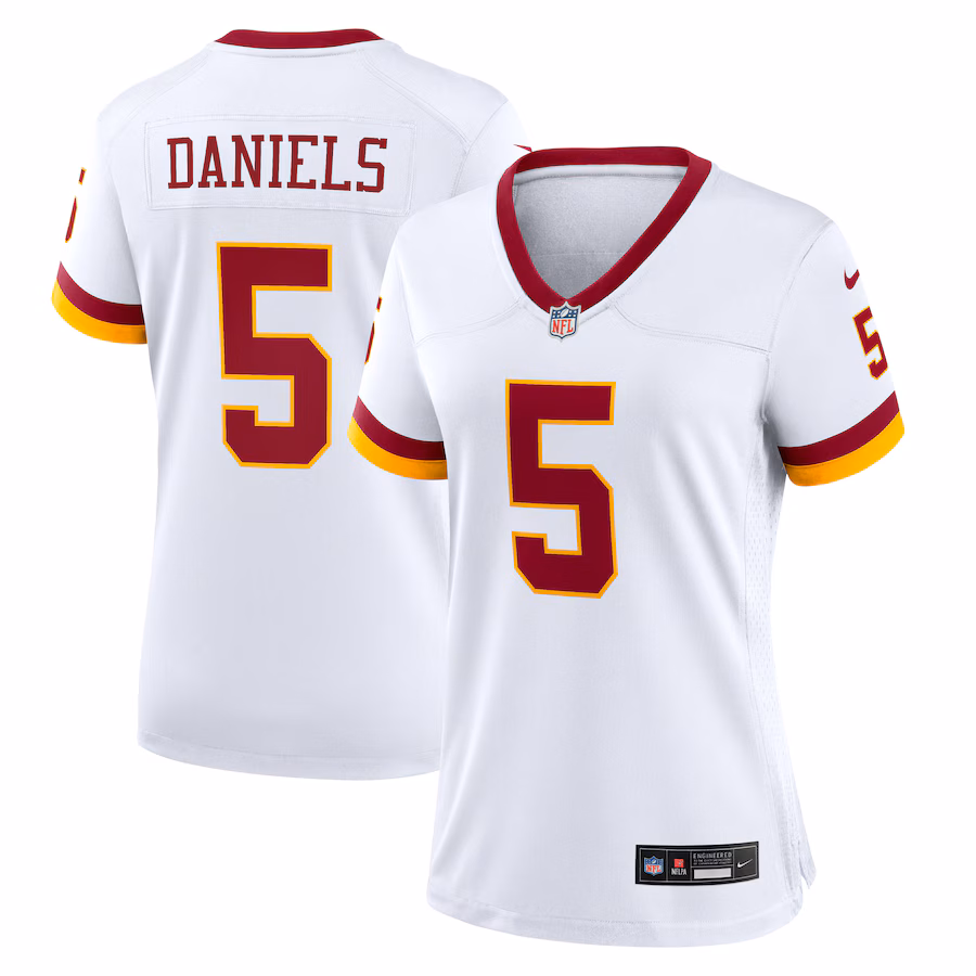 Women's Washington Commanders Jayden Daniels Nike White Game Super Bowl Era Jersey - ujerseystore