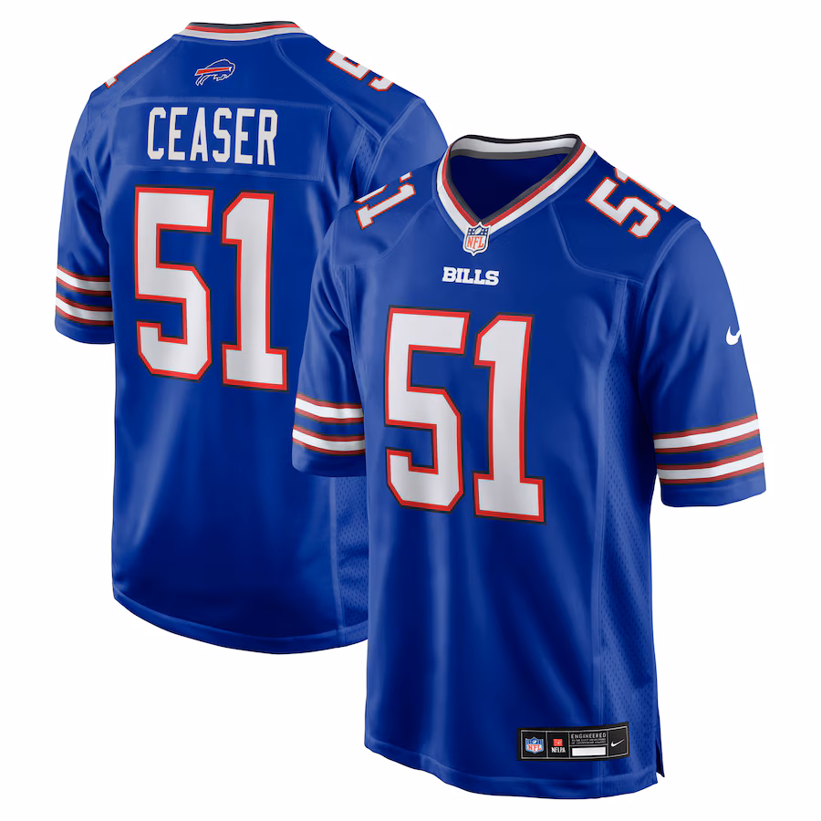 Men's Buffalo Bills Nelson Ceaser Nike Royal Team Game Jersey - ujerseystore