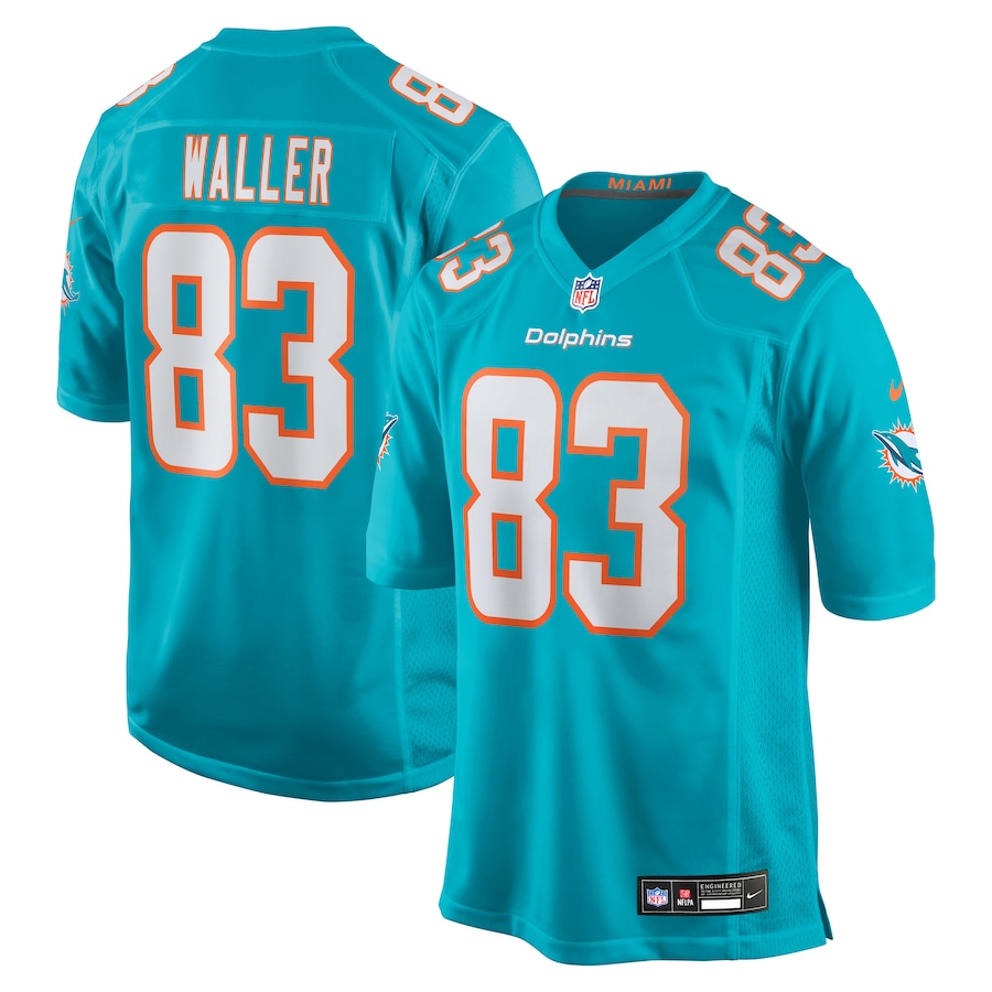 Men's Miami Dolphins Darren Waller Nike Aqua Team Game Jersey - ujerseystore