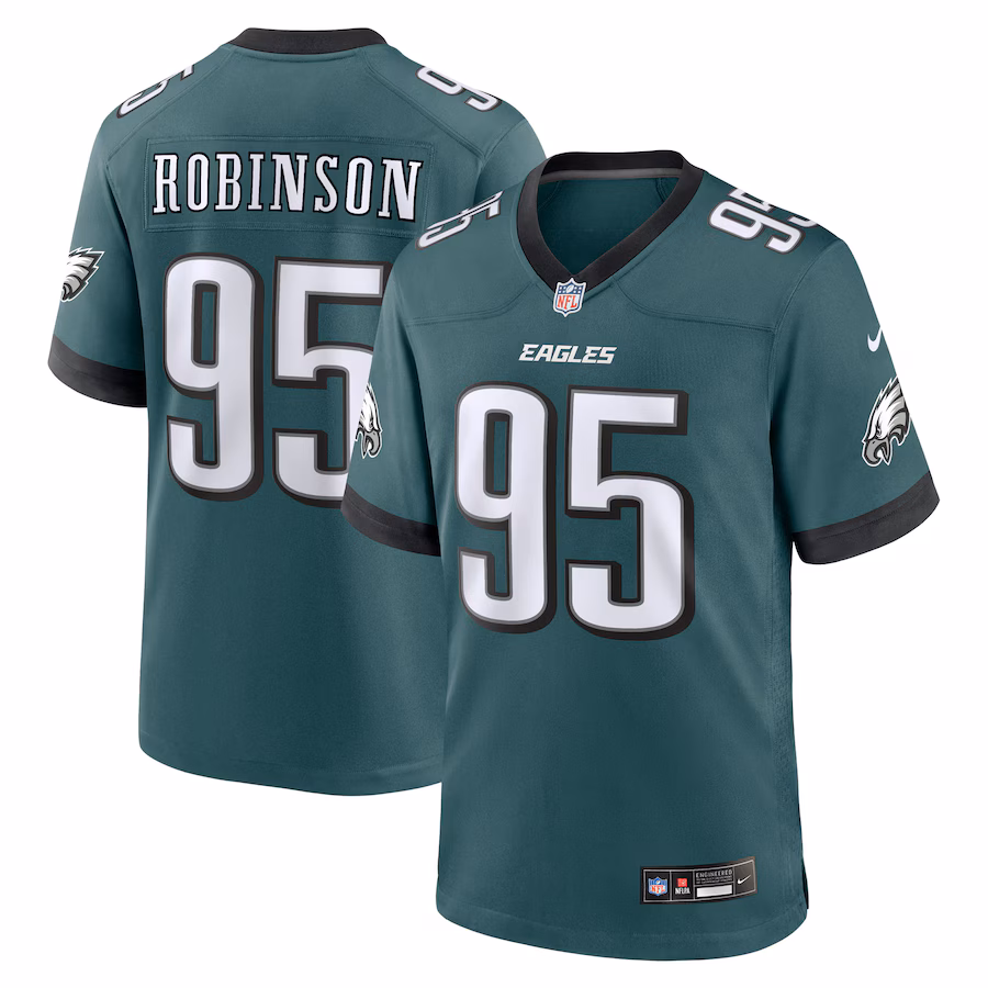Men's Philadelphia Eagles Ty Robinson Nike Midnight Green Team Game Jersey - ujerseystore