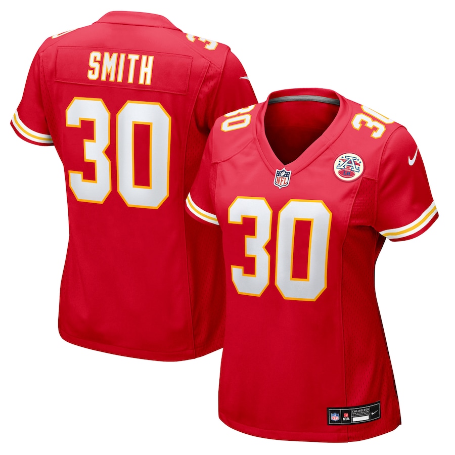 Women's Kansas City Chiefs Brashard Smith Nike Red Team Game Jersey - ujerseystore