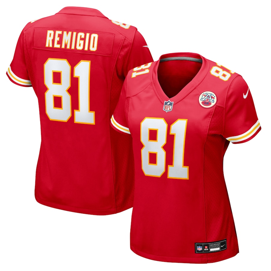 Women's Kansas City Chiefs Nikko Remigio Nike Red Team Game Jersey - ujerseystore