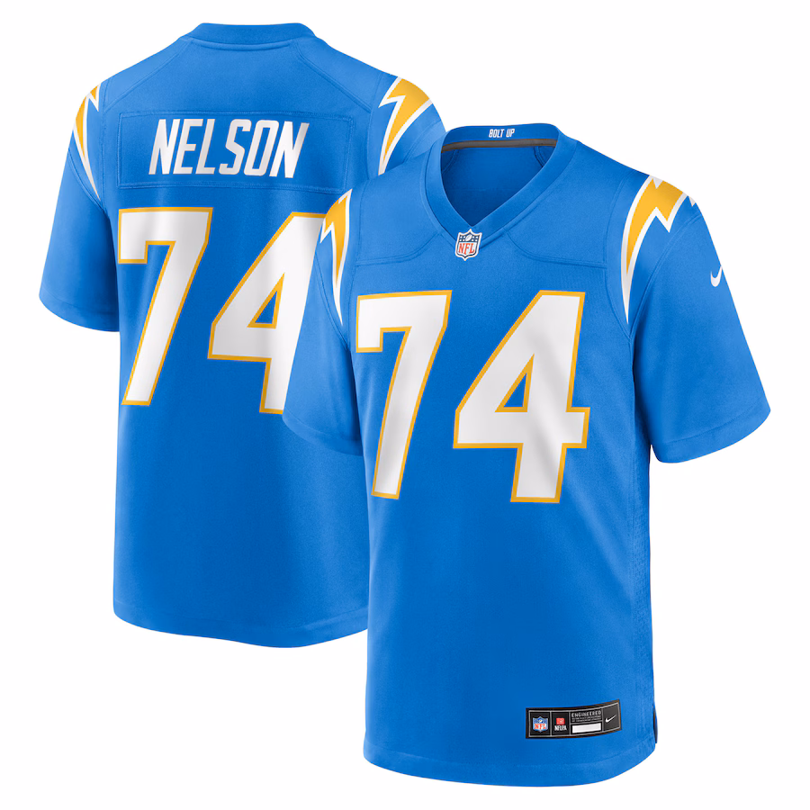 Men's Los Angeles Chargers Ryan Nelson Nike Powder Blue Team Game Jersey - ujerseystore
