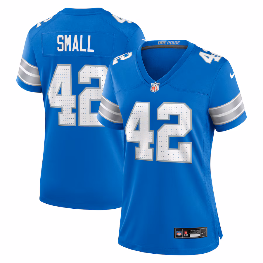 Women's Detroit Lions Jabari Small Nike Blue Team Game Jersey - ujerseystore