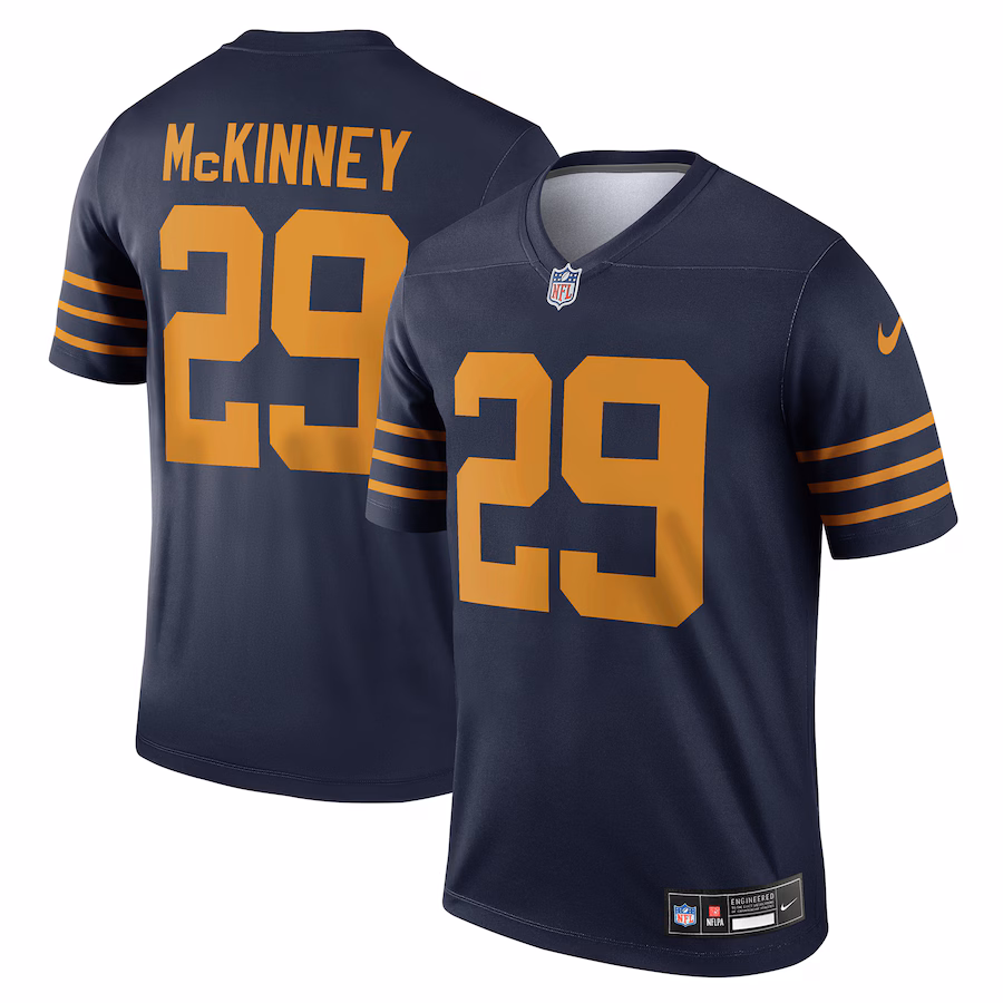 Men's Green Bay Packers Xavier McKinney Nike Navy The 1923 Classic Legend Player Dri-FIT Top - ujerseystore
