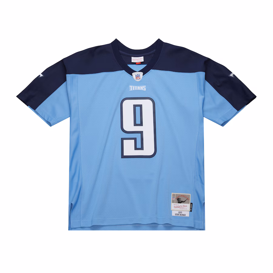 Men's Tennessee Titans Steve McNair Mitchell & Ness Light Blue 2003 Legacy Replica Jersey - ujerseystore