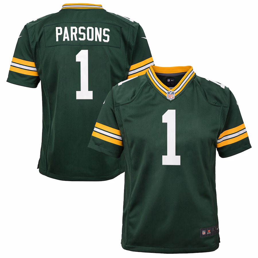 Youth Green Bay Packers Micah Parsons Nike Green Game Player Jersey - ujerseystore