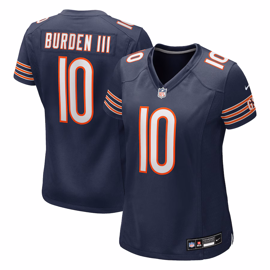 Women's Chicago Bears Luther Burden III Nike Navy Team Game Jersey - ujerseystore