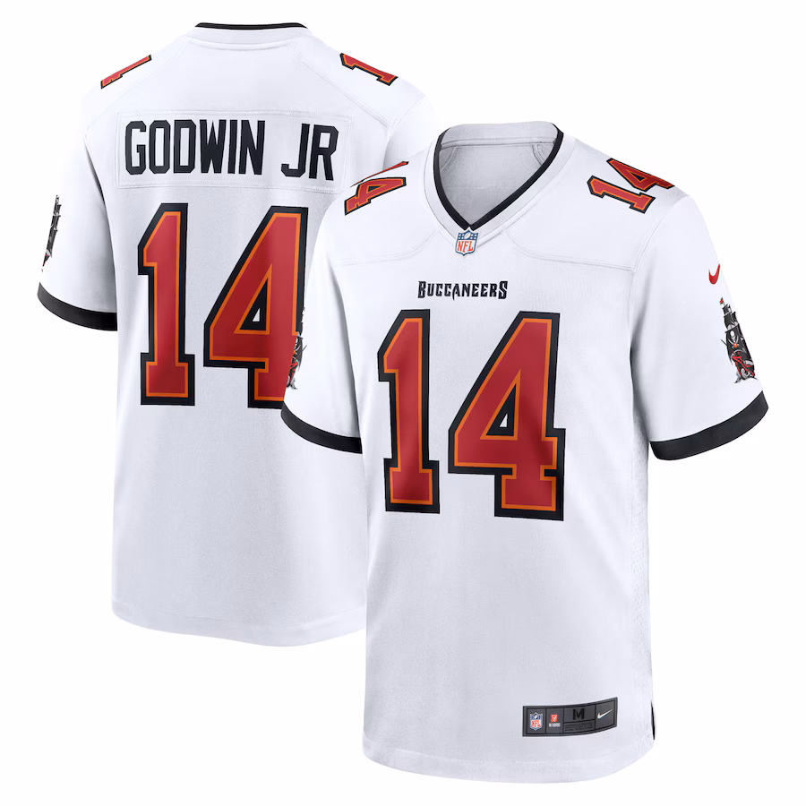Men's Tampa Bay Buccaneers Chris Godwin Jr. Nike White Game Player Jersey - ujerseystore