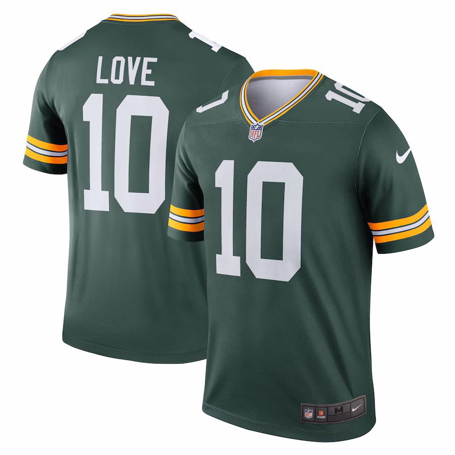 Men's Green Bay Packers Jordan Love Nike Green Legend Player Performance Top - ujerseystore