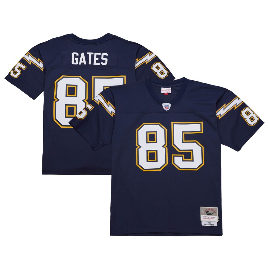 Men's Los Angeles Chargers Antonio Gates Mitchell & Ness Navy 2006 Legacy Replica Jersey - ujerseystore