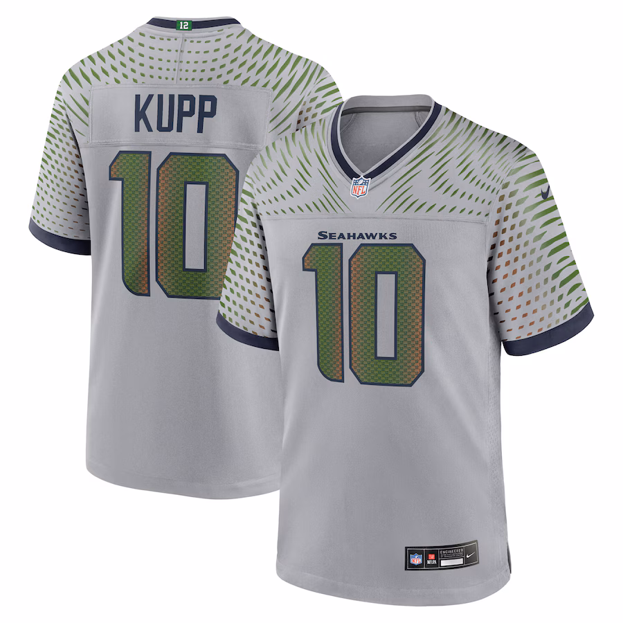 Men's Seattle Seahawks Cooper Kupp Nike Wolf Gray 2025 Rivalries Collection Game Jersey - ujerseystore
