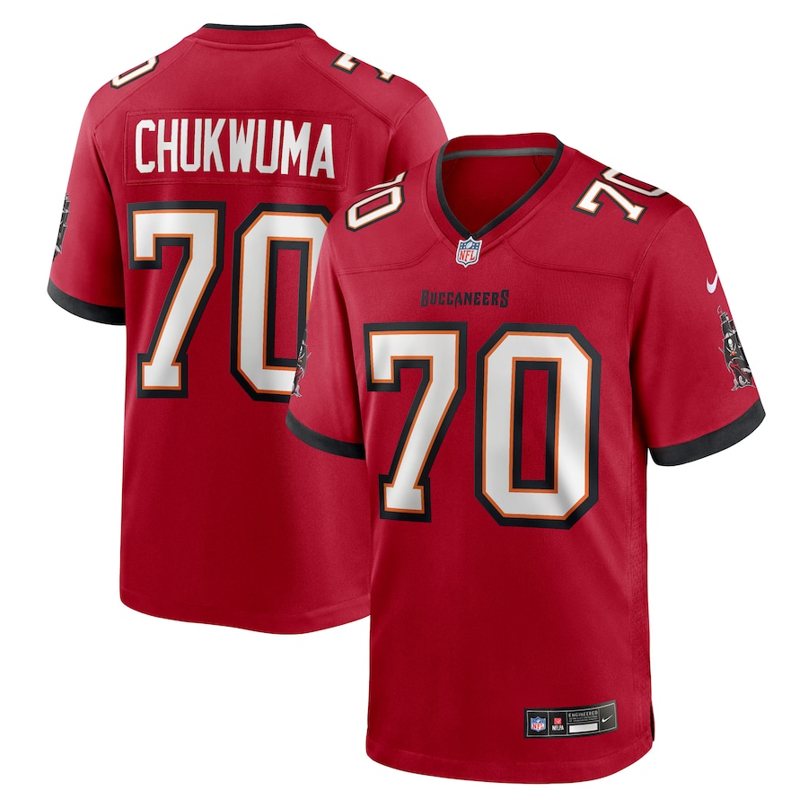 Men's Tampa Bay Buccaneers Ben Chukwuma Nike Red Team Game Jersey - ujerseystore