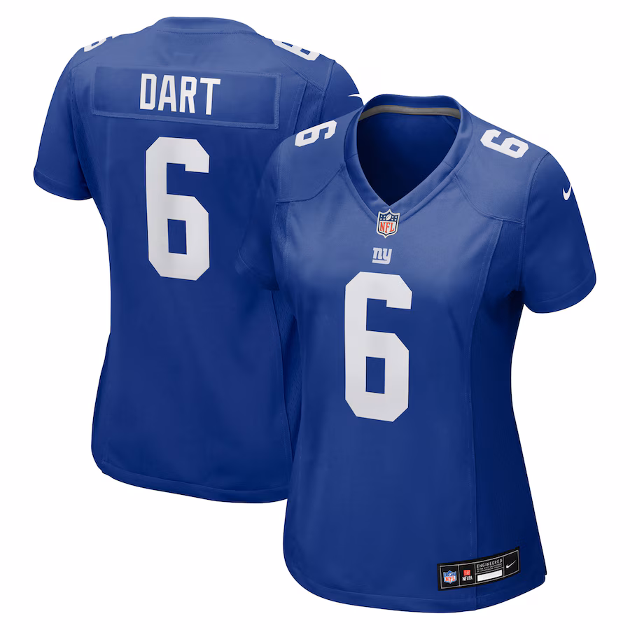 Women's New York Giants Jaxson Dart Nike Royal Team Game Jersey - ujerseystore