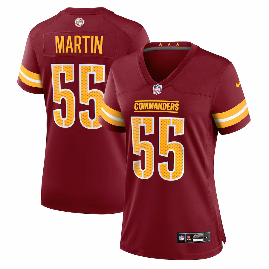 Women's Washington Commanders Jacob Martin Nike Burgundy Team Game Jersey - ujerseystore