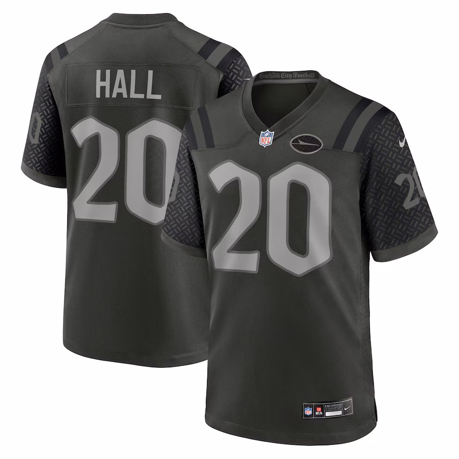 Men's New York Jets Breece Hall Nike Gotham Green 2025 Rivalries Collection Game Jersey - ujerseystore