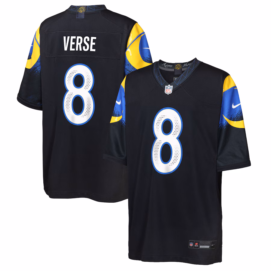 Youth Los Angeles Rams Jared Verse Nike Midnight Blue 2025 Rivalries Collection Game Jersey - ujerseystore