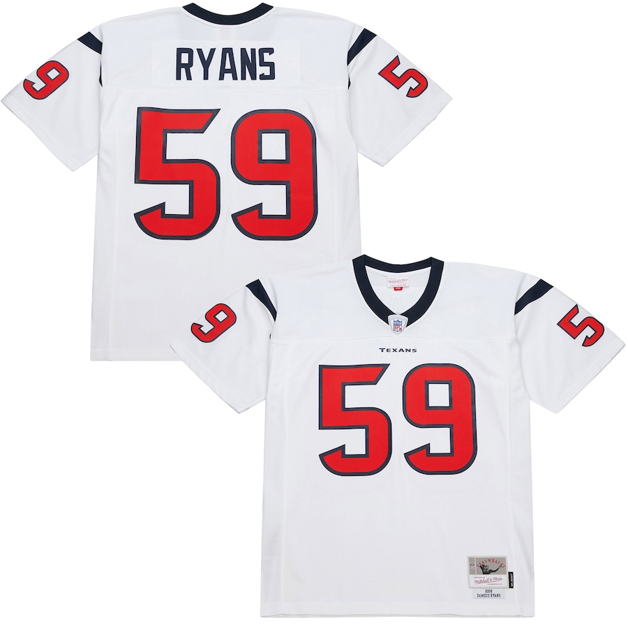 Men's Houston Texans DeMeco Ryans Mitchell & Ness White 2006 Legacy Replica Jersey - ujerseystore