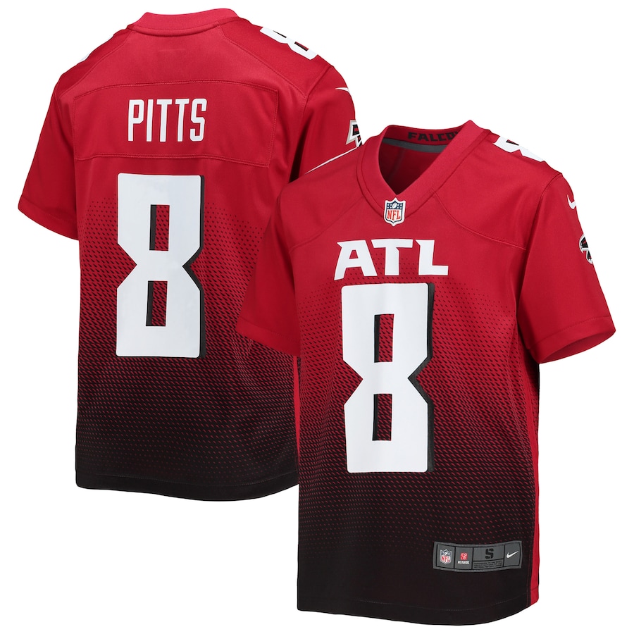 Youth Atlanta Falcons Kyle Pitts Sr. Nike Red Game Jersey - ujerseystore