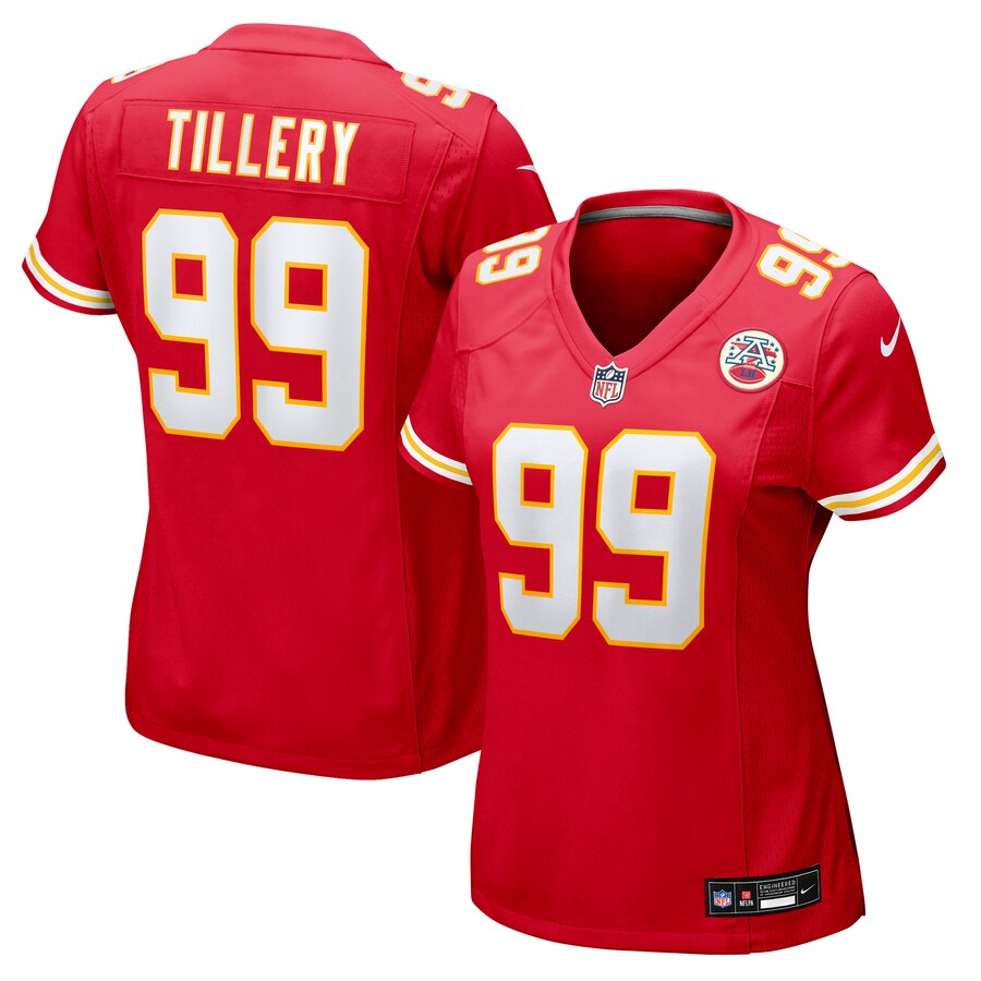 Women's Kansas City Chiefs Jerry Tillery Nike Red Team Game Jersey - ujerseystore