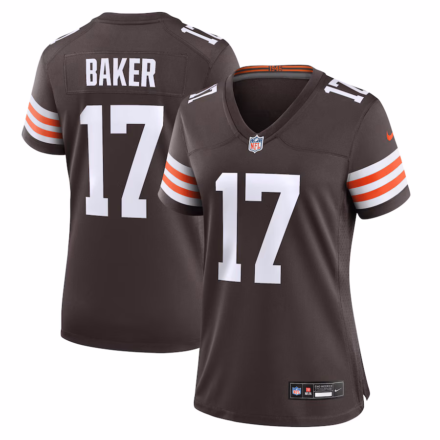 Women's Cleveland Browns Jerome Baker Nike Brown Team Game Jersey - ujerseystore
