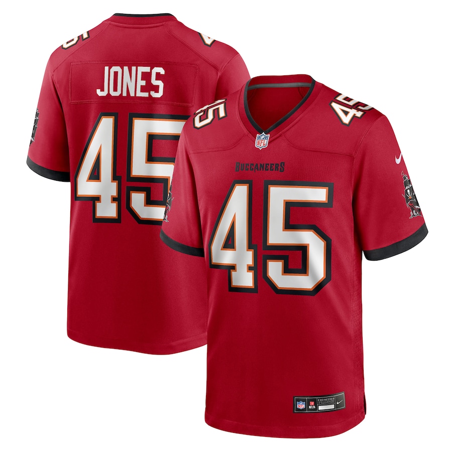 Men's Tampa Bay Buccaneers Deion Jones Nike Red Team Game Jersey - ujerseystore