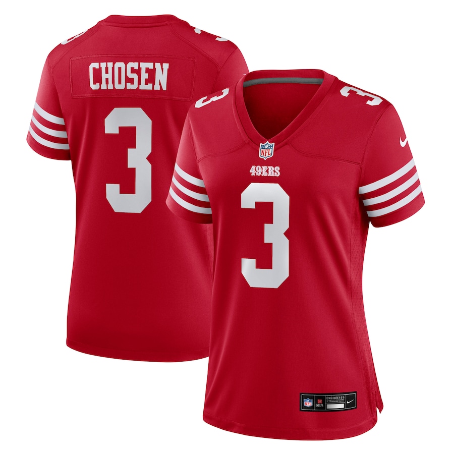 Women's San Francisco 49ers Robbie Chosen Nike Scarlet Team Game Jersey - ujerseystore
