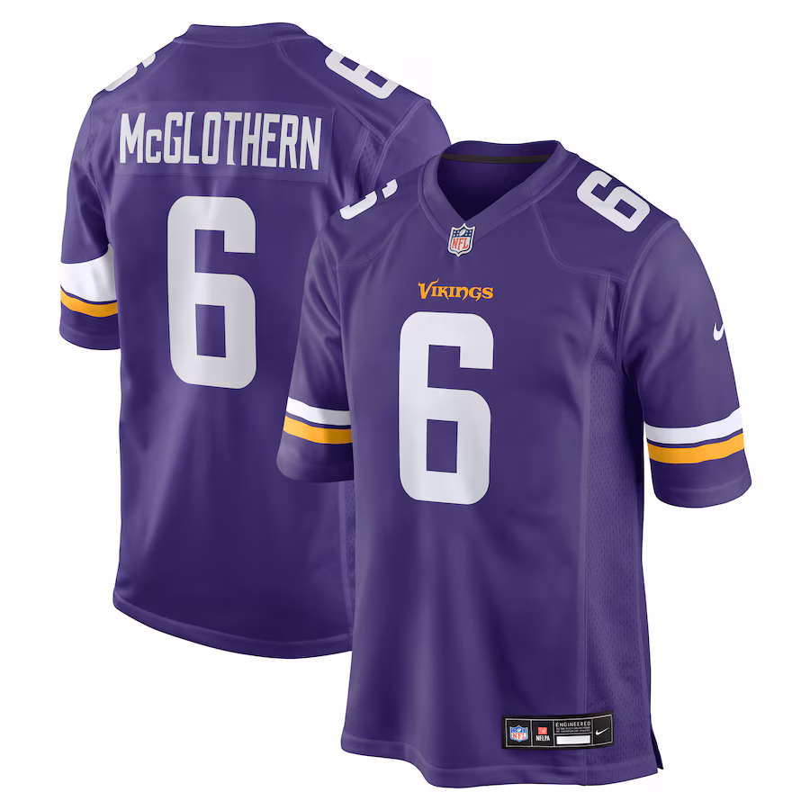 Men's Minnesota Vikings Dwight McGlothern Nike Purple Team Game Jersey - ujerseystore