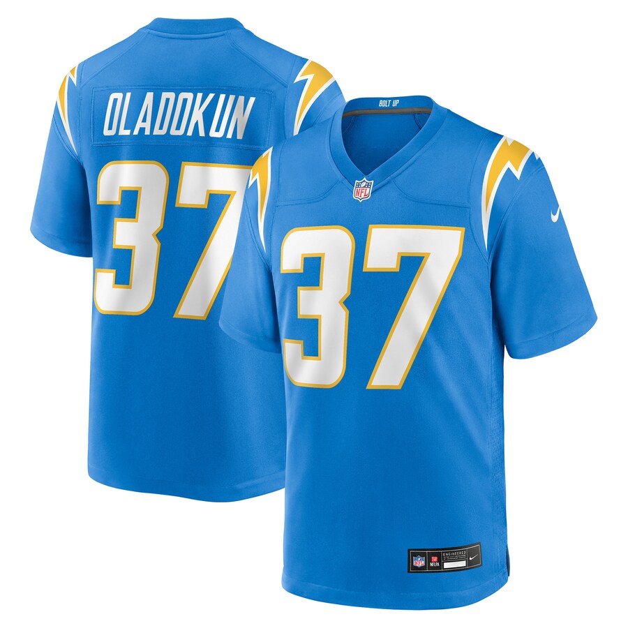 Men's Los Angeles Chargers Jordan Oladokun Nike Powder Blue Team Game Jersey - ujerseystore