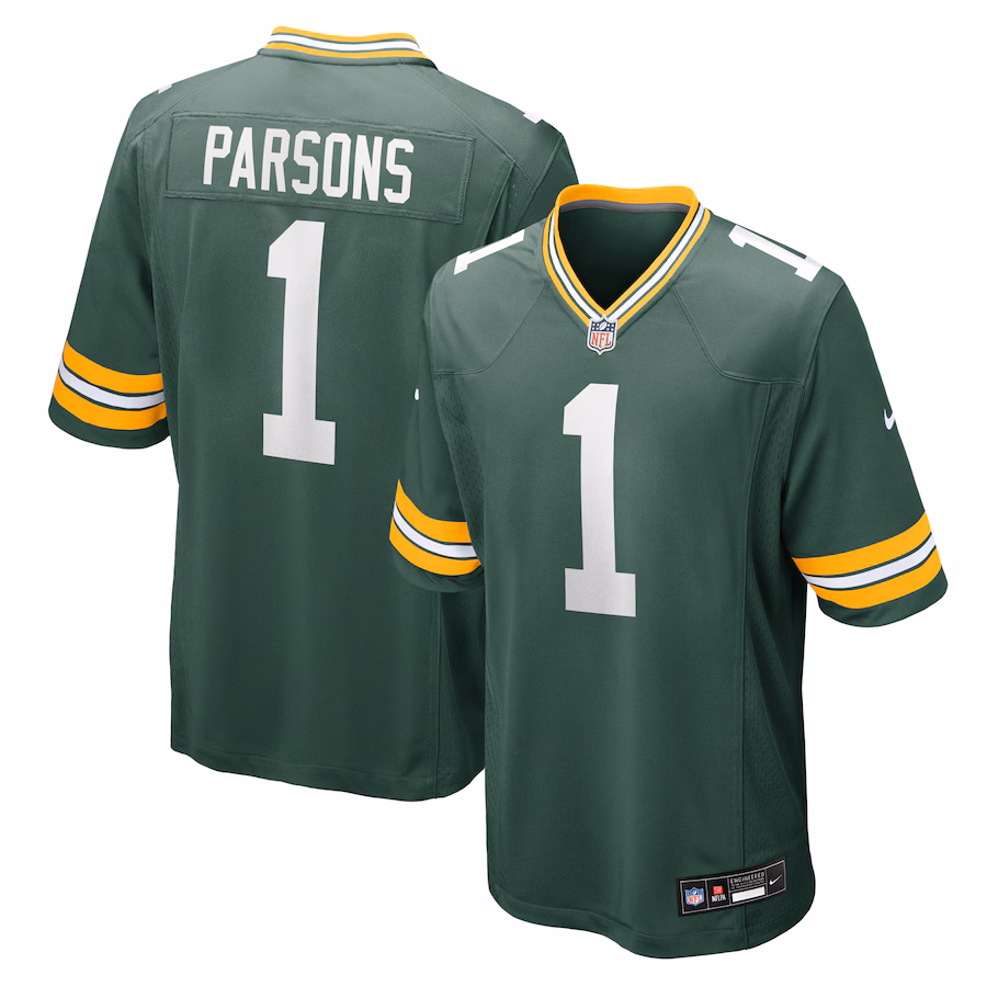 Men's Green Bay Packers Micah Parsons Nike Green Game Player Jersey - ujerseystore