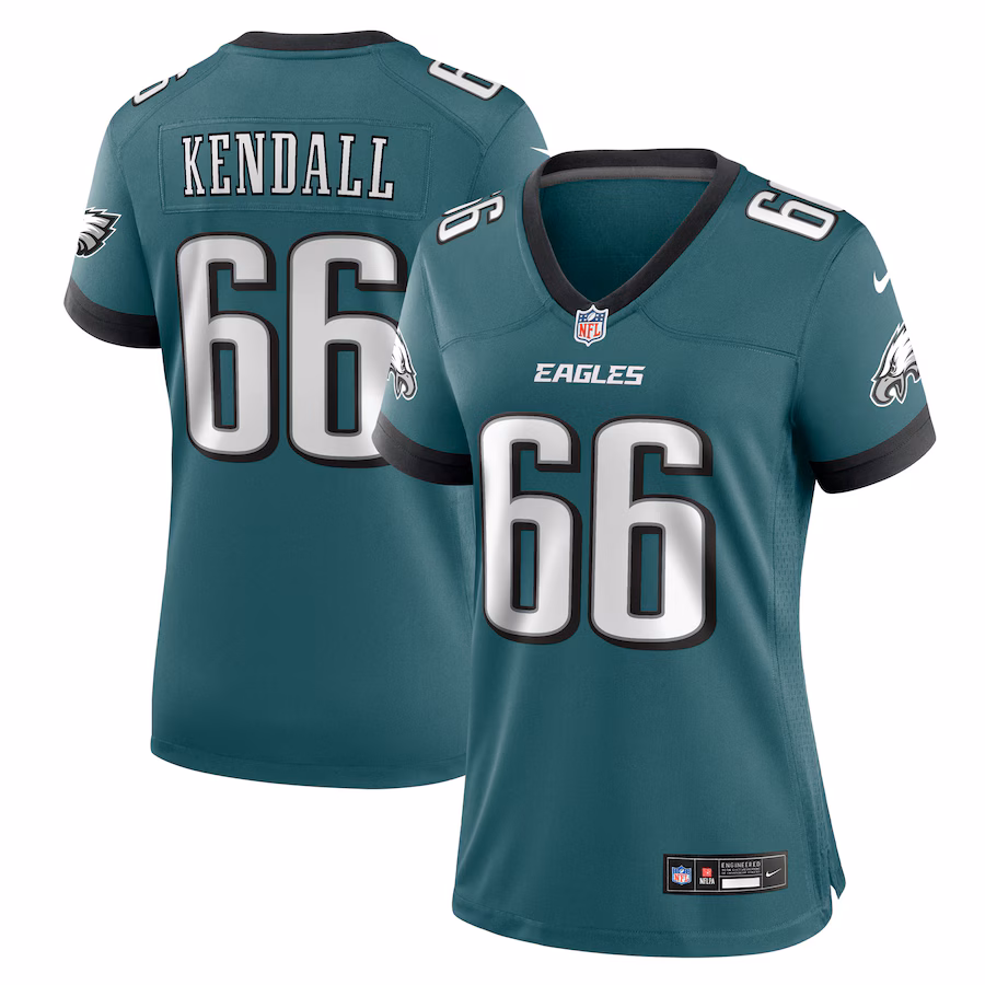 Women's Philadelphia Eagles Drew Kendall Nike Midnight Green Team Game Jersey - ujerseystore
